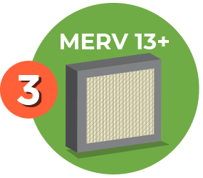 Step 3. Use filters with MERV 13+
