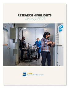 Researchers working on cooling efficiency projects at UC Davis Western Cooling Center.