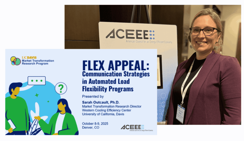WCEC Market Transformation Research Program Director Sarah Outcault at the ACEEE Energy Efficiency as a Resource 2025 Conference