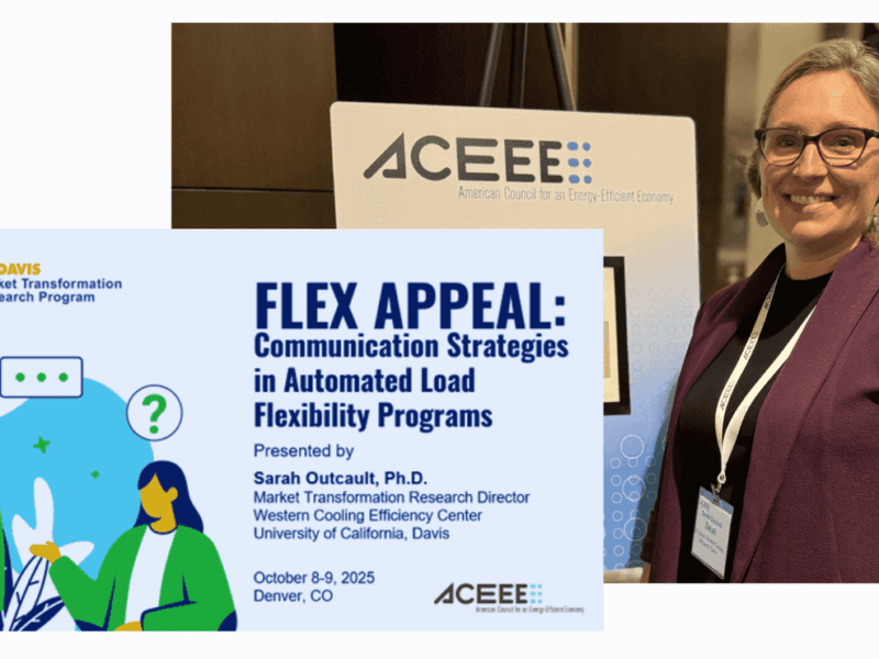WCEC Market Transformation Research Program Director Sarah Outcault at the ACEEE Energy Efficiency as a Resource 2025 Conference